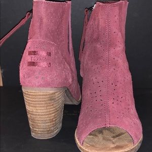 TOMS Majorca Bootie -Raspberry Peep Toe